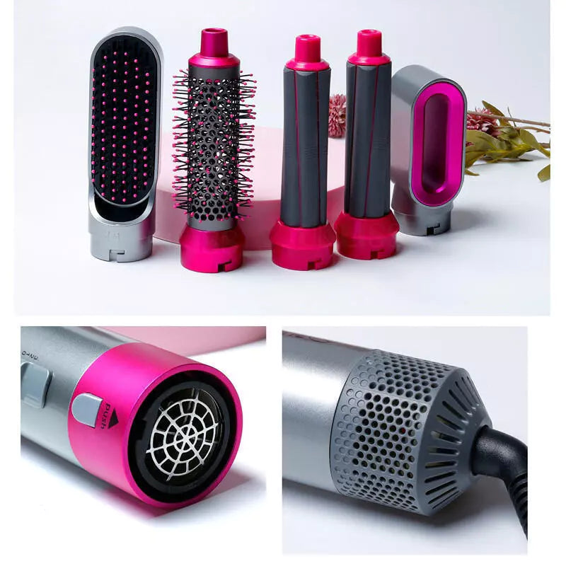 Escova 5 em 1 Secador, Pente, Modelador, Aumenta volume Profissional 110V Janoclick